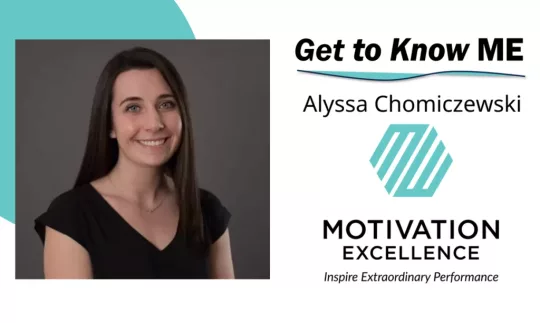 Photo of Alyssa C and the Motivation Excellence logo