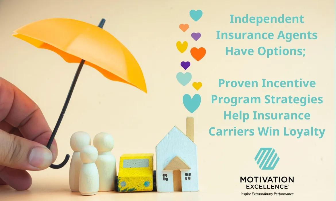 Photo of a large umbrella covering wooden cutouts of a family, car and home with blog title